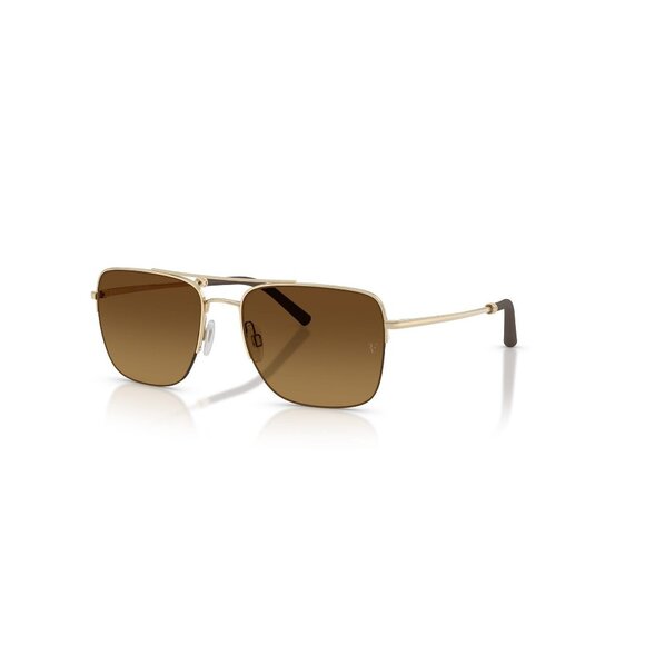 New OLIVER PEOPLES R-2 Gold Semi Rimless Aviator OV1343S 5035/13 Sunglasses Wome - Picture 6 of 8